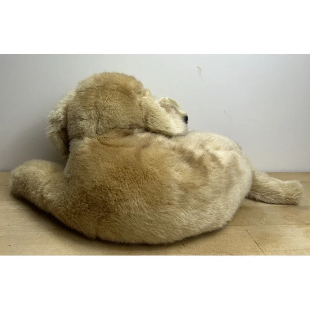 Demdaco Labrador Retriever Plush Momma Dog & Baby Puppy Realistic Stuffed Animal
